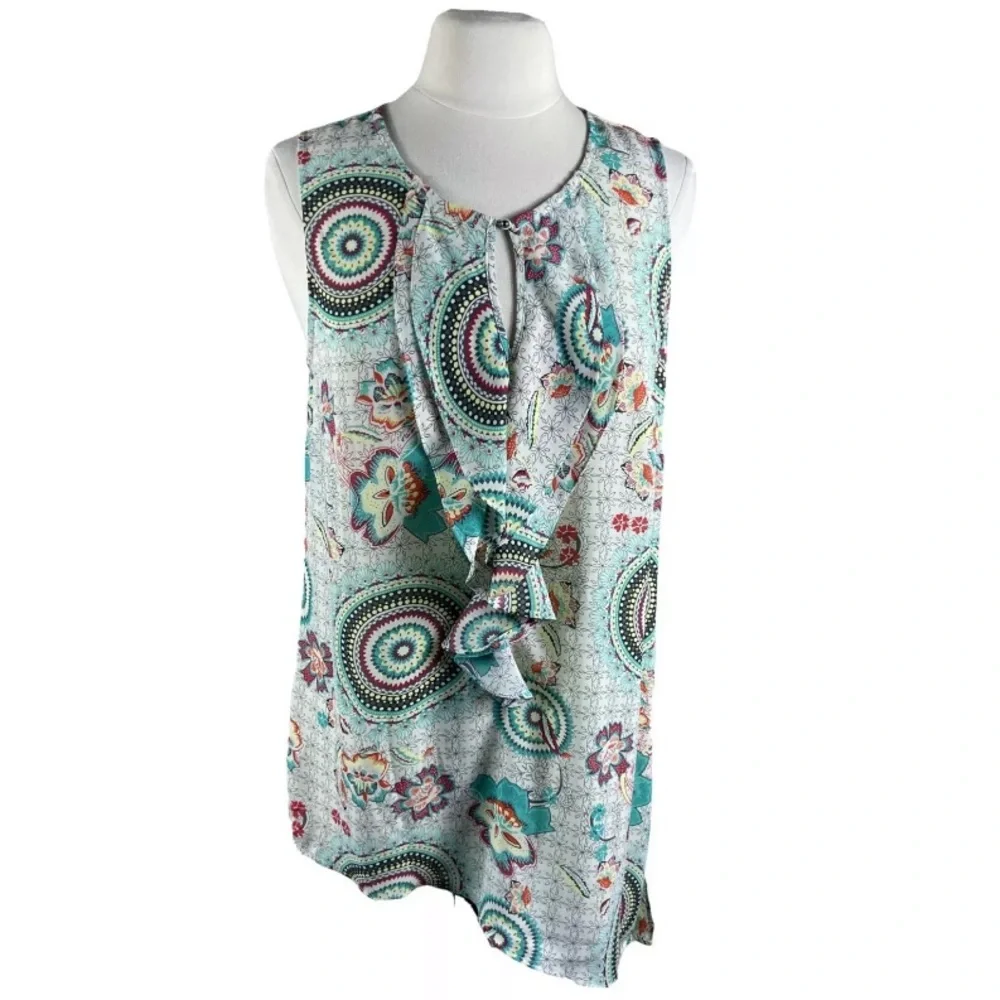 DR2 Asymmetrical hem blouse sleeveless‎ Y2K Whimsigoth bohemian